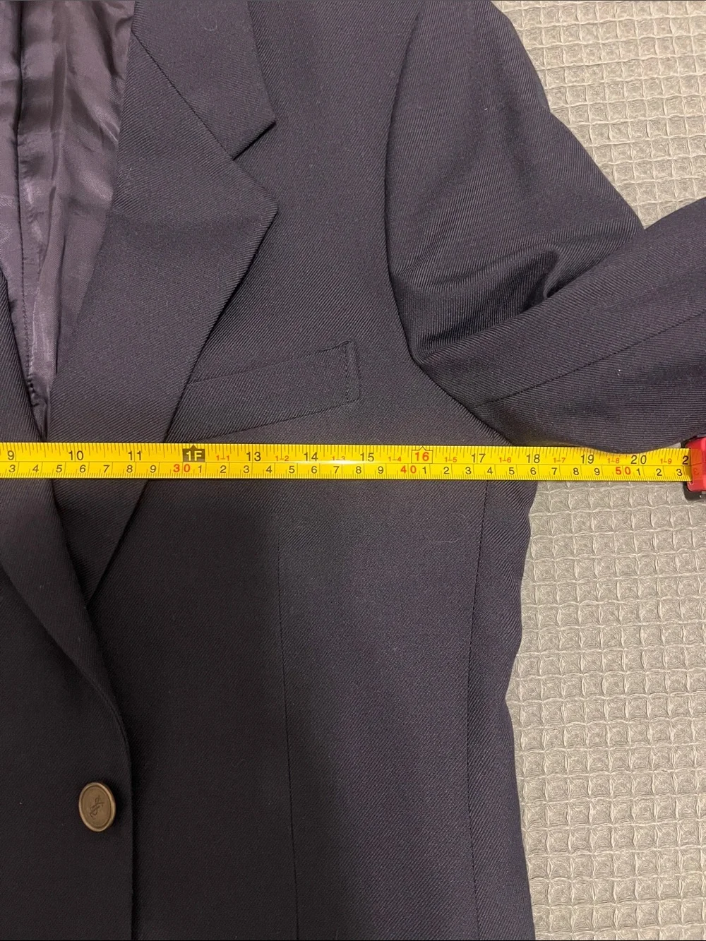 Yves Saint Laurent Dark Navy Two-Button Blazer Vintage